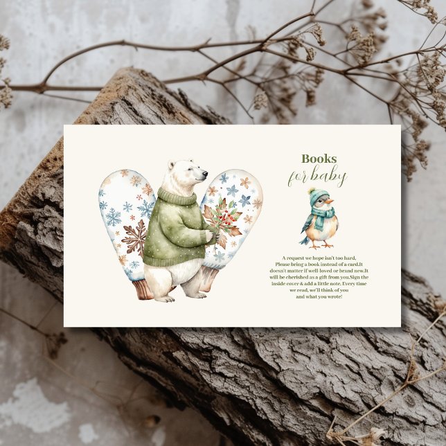 Woodland Winter Christmas Baby Show Books for Baby Enclosure Card (Creator Uploaded)