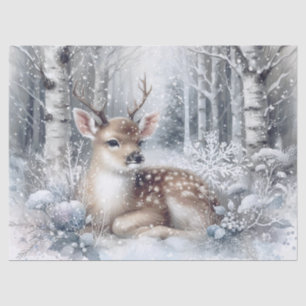 Woodland Winter Fawn Deer Tissue Paper