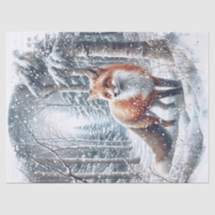 Woodland Winter Fox Tissue Paper