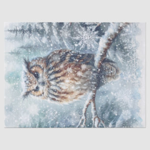 Woodland Winter Owl Tissue Paper