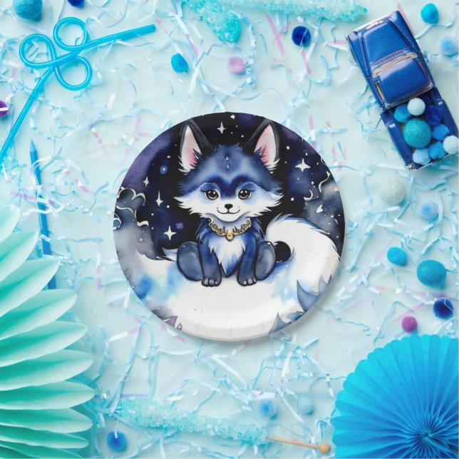Woodland Wolf Birthday Paper Plate (Party)