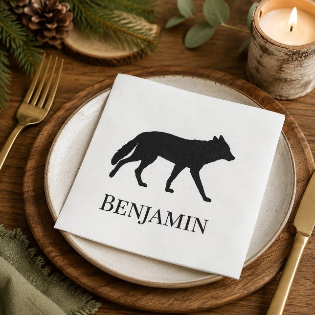 Woodland Wolf Charm Napkin (Creator Uploaded)
