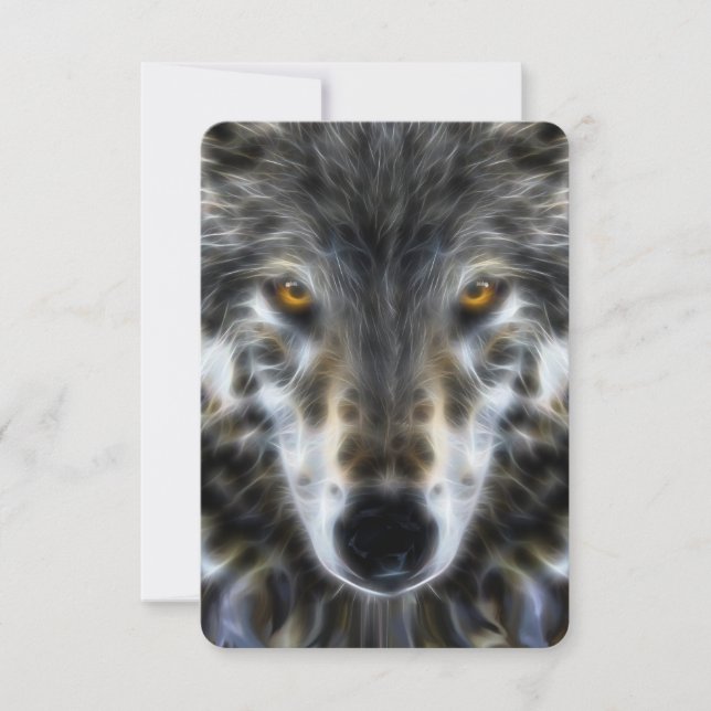 Woodland Wolf Inspirational Portrait (Front)