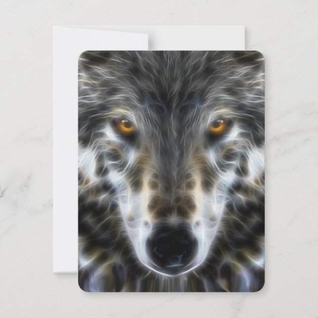 Woodland Wolf Inspirational Portrait (Front)
