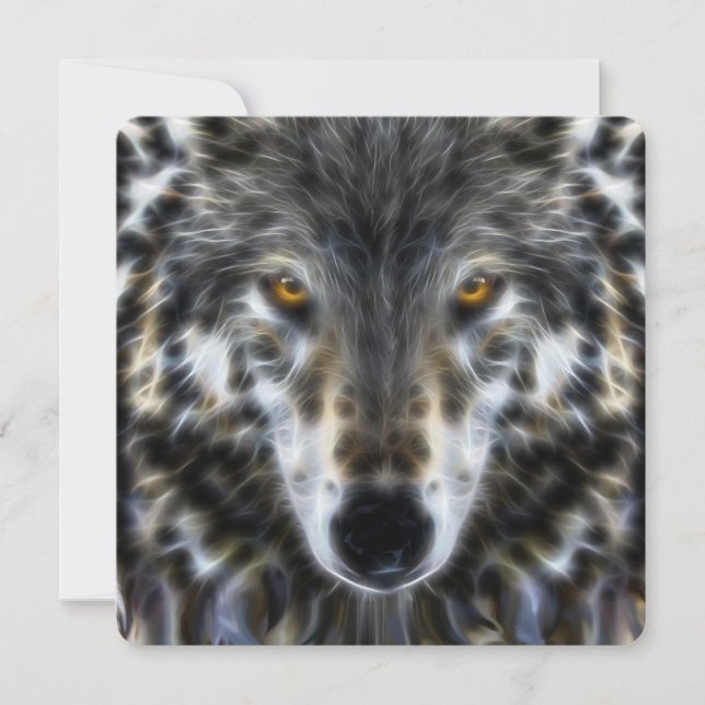 Woodland Wolf Inspirational Portrait (Front)