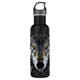 Woodland Wolf Inspirational Portrait 710 Ml Water Bottle
