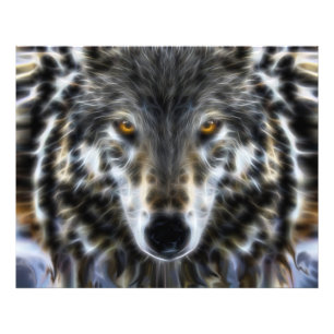 Woodland Wolf Inspirational Portrait Photo Print