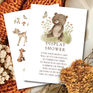 Woodland Wonder Bear Display Shower Enclosure Card