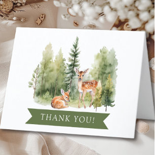 Woodland Wonder Deer Baby Shower Thank You