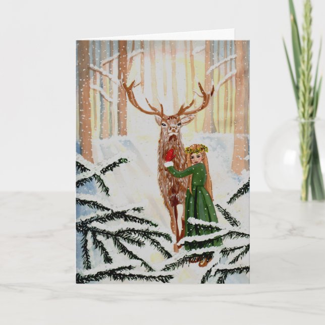 Woodland Wonder Spied Holiday Card (Front)