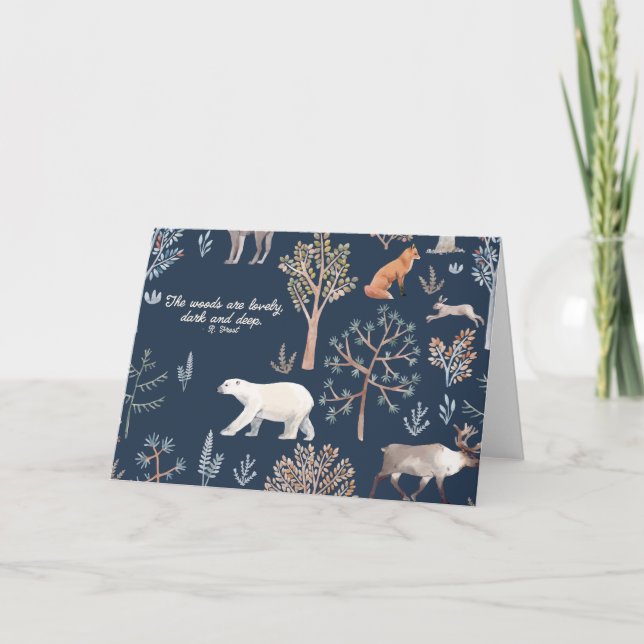 Woodland Wonders Christmas Cards Thank You Notes (Front)