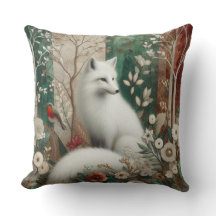 Woodlands Arctic Fox Decor Cushion