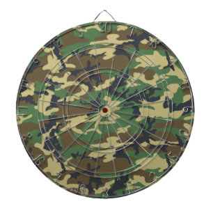 Woodlands Camouflage Outdoorsman Gift Dartboard