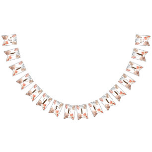 Woodlands forest animals birthday personalised bunting 