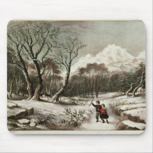 Woodlands in Winter Mouse Mat