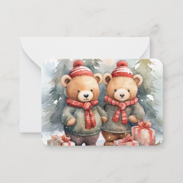 Woodlawn Christmas: Cosy Bears Card (Front)