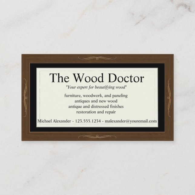 Woodlook Business Card Template (Front)
