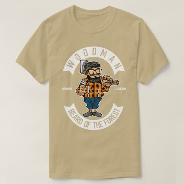 Woodman Beard Of The Forest Lumberjack T-Shirt (Design Front)