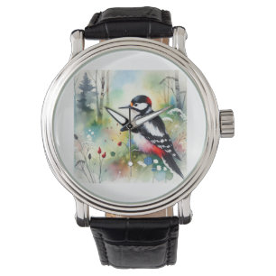 Woodpecker 241024AREF126 - Watercolor Watch