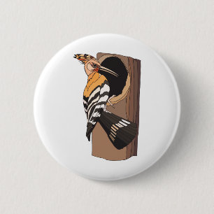 woodpecker 6 cm round badge
