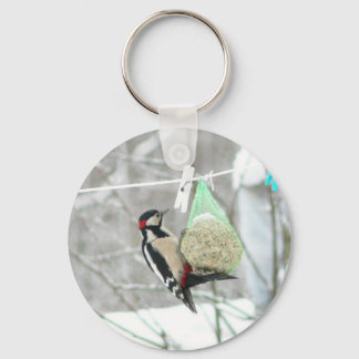 Woodpecker Animal Key Ring