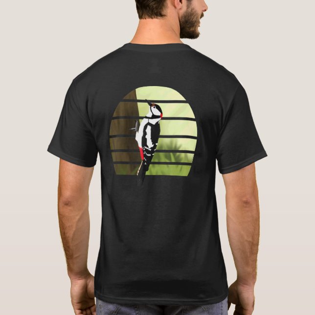 Woodpecker Bird Birder Bird Birdwatcher Animal T-Shirt (Back)