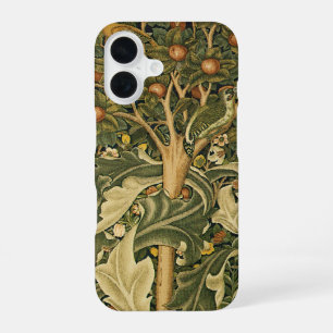 Woodpecker by William Morris, Vintage Textile Art iPhone 16 Case