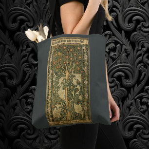 Woodpecker by William Morris, Vintage Textile Art Tote Bag