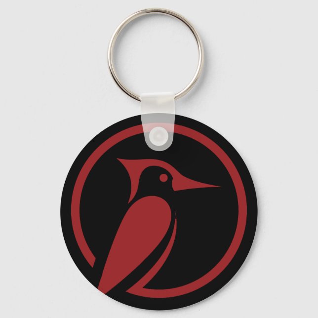 woodpecker farm logo key ring (Front)