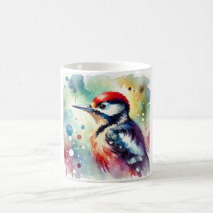 Woodpecker in Nature 170724AREF114 - Watercolor Coffee Mug