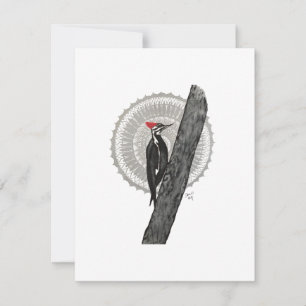 Woodpecker Mandala Card