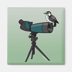 Woodpecker on Spotting Scope Magnet