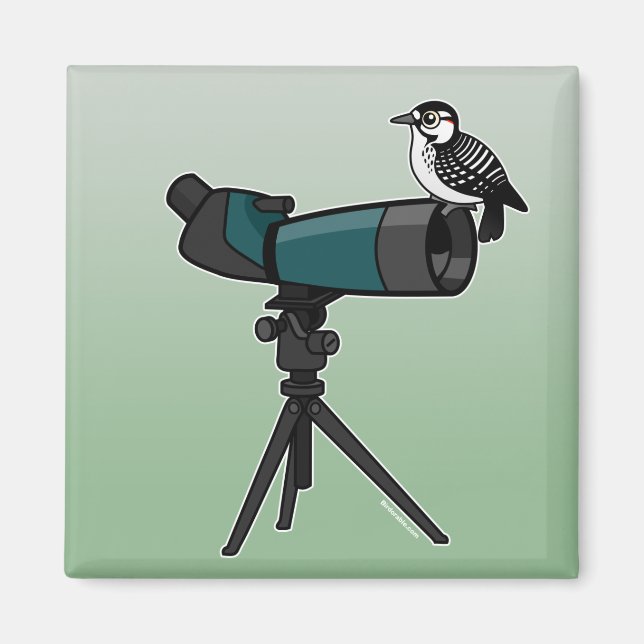 Woodpecker on Spotting Scope Magnet (Front)