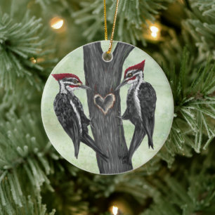 Woodpecker Ornamant Ceramic Tree Decoration