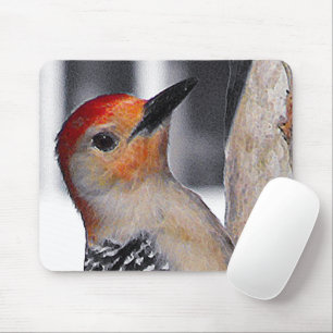 Woodpecker Portrait Mouse Mat