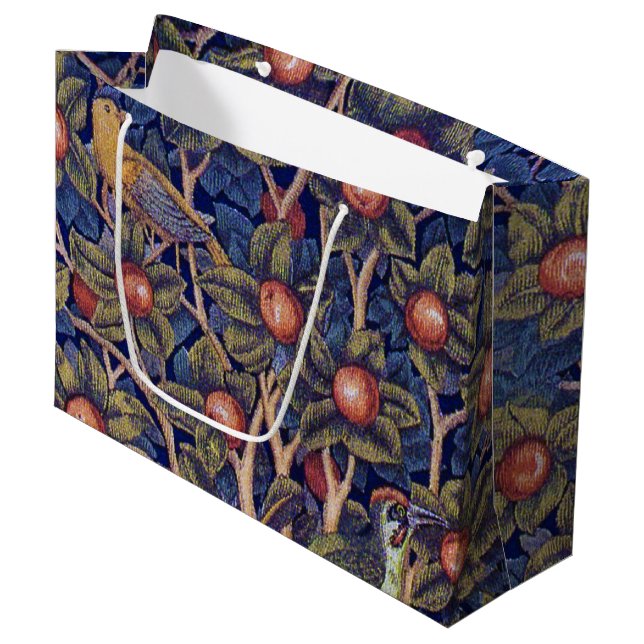Woodpecker, William Morris Large Gift Bag (Front Angled)