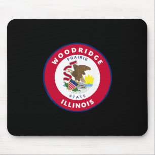 Woodridge Illinois Il Flag Dge Roundlet Souvenir Mouse Mat