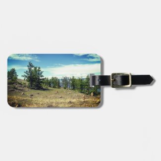 Woods and the sky luggage tag