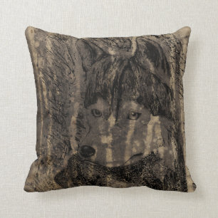 Woods and Wolf Cushion
