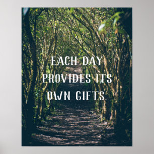 Woods Arch Pathway Nature Inspirational Photo Poster