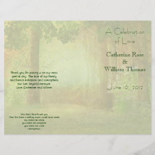 Woods Forest Outdoor Elegant Wedding Program