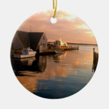 Woods Hole Harbour Christmas Ornament