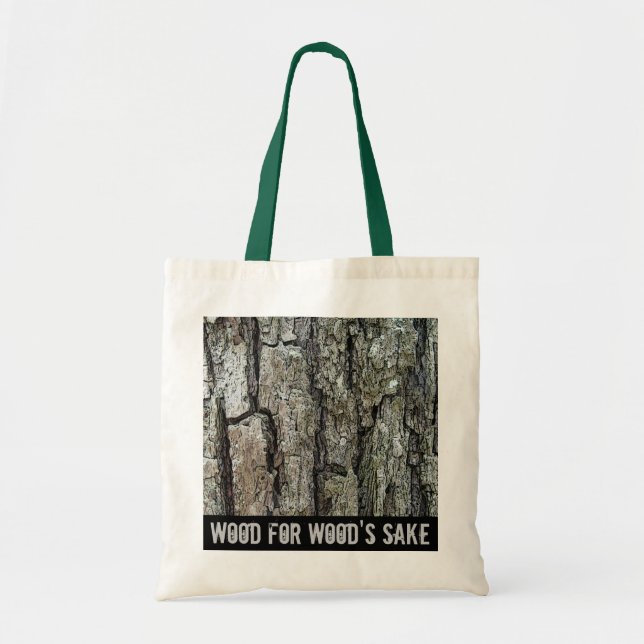 Wood's Sake Old Pine Bark Tote Bag (Front)