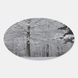 Woods View Oval Sticker