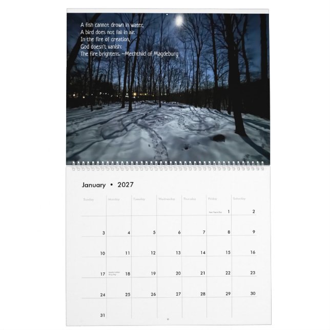 Woods Walking 2026 Calendar (Jan 2027)
