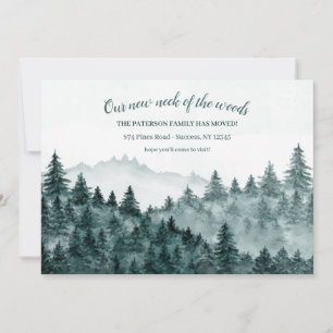 Woods Watercolor Moving Announcement