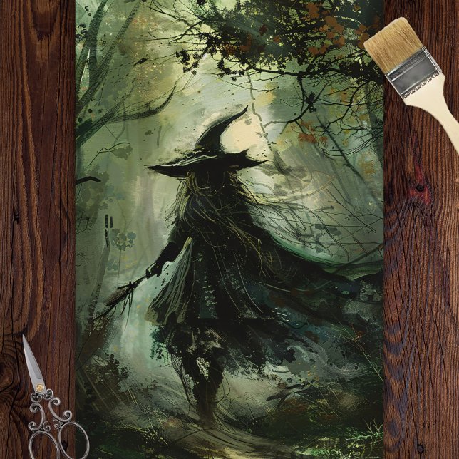 Woods Witch Halloween Decoupage Tissue Paper (Creator Uploaded)