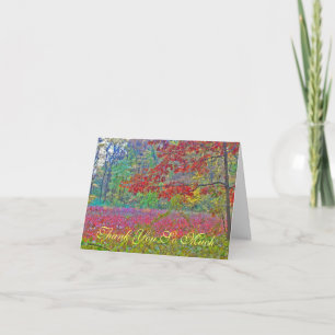 "WOODS WITH FALL COLORS/THANK YOU SO MUCH" THANK YOU CARD