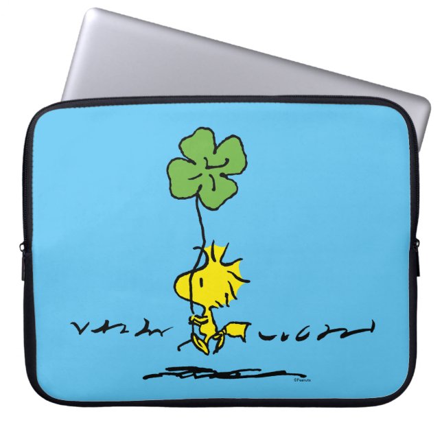 Woodstock Carrying Shamrock Laptop Sleeve (Front)