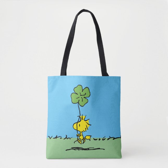 Woodstock Carrying Shamrock Tote Bag (Front)